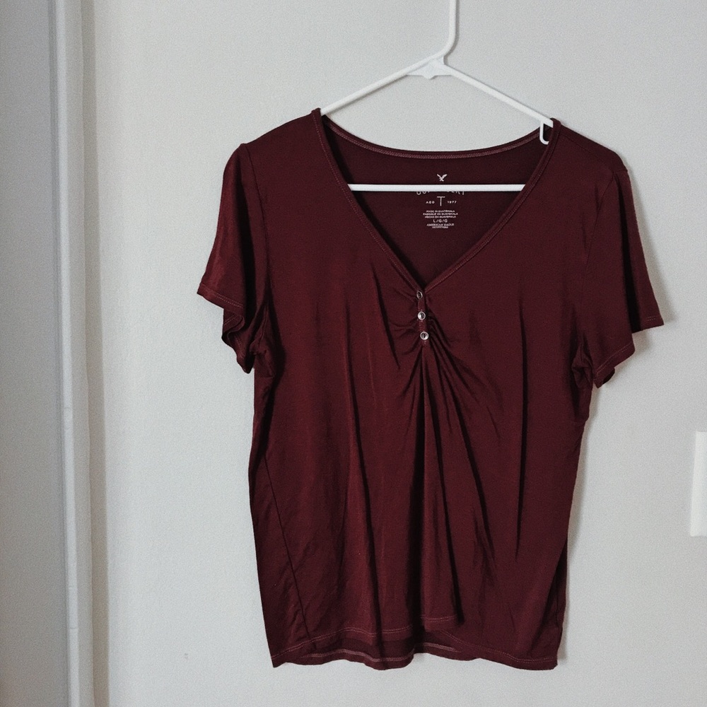 AEO SOFT & SEXY Maroon T-shirt
